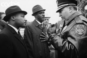 Martin Luther King Jr., Ralph Abernathy and Laurie Pritchett