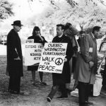 1964: Walk for Peace - A.J. Muste (left), Lyttle (center), Dave Dellinger (right)