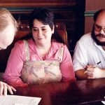 1985: Attorney David Watts (l) with Rick and Joann Beauchemin